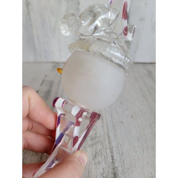 Snowman Joy candy cane striped face ornament Xmas decor - Picture 10 of 11